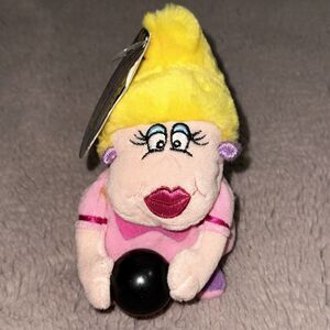 Vintage Silly Slammers Gutter Gal #46 Bowling Collectable Talking Bean Bag Plush